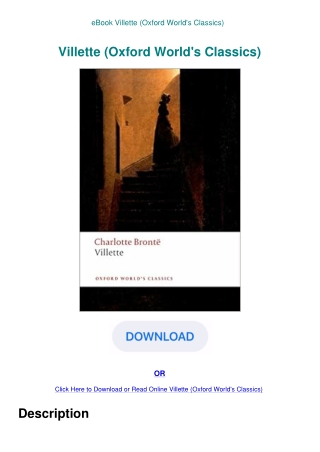 eBook Villette (Oxford World's Classics)