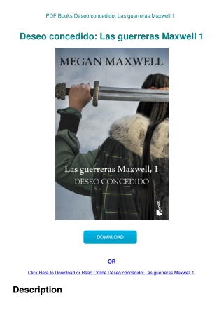 PDF Books Deseo concedido Las guerreras Maxwell 1