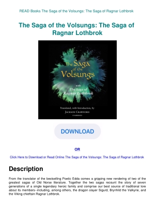 READ Books The Saga of the Volsungs The Saga of Ragnar Lothbrok