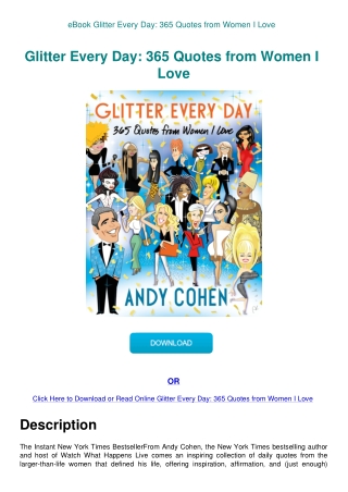 eBook Glitter Every Day 365 Quotes from Women I Love
