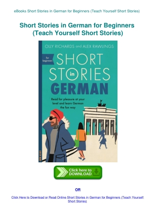 eBooks Short Stories in German for Beginners (Teach Yourself Short Stories)