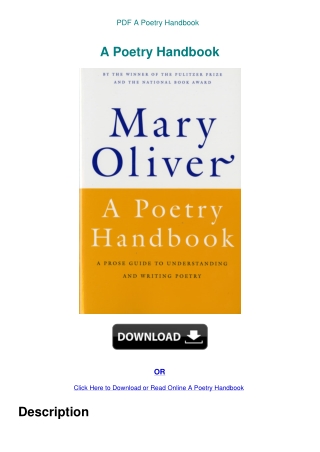 PDF A Poetry Handbook