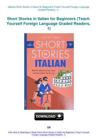 eBooks Short Stories in Italian for Beginners (Teach Yourself Foreign Language Graded Readers  1)