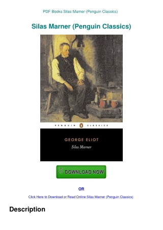 PDF Books Silas Marner (Penguin Classics)