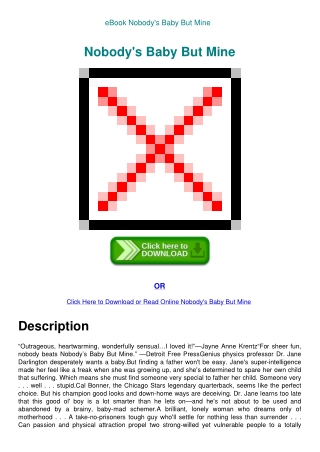 eBook Nobody's Baby But Mine