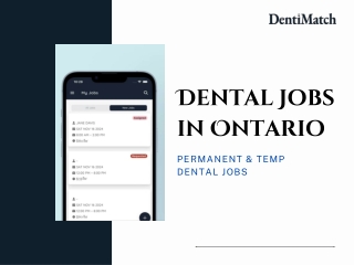 Permanent and Temp Dental Jobs in Toronto