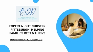 Expert Night Nurse in Pittsburgh Helping Families Rest & Thrive