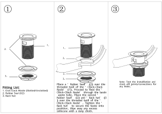 Full Dome basin waste Slotted - Instructions Manual