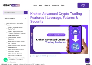 Kraken Advanced Crypto Trading Features - Trade Smarter & Safer