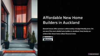 Affordable New Home Builders in Auckland – Bennett Homes