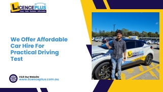 We Offer Affordable Car Hire For Practical Driving Test