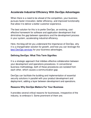 Best DevOps Services for Seamless Integration & Delivery