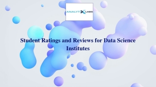 Student Ratings and Reviews for Data Science Institutes