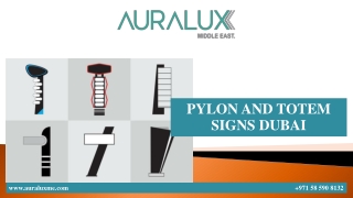 PYLON AND TOTEM SIGNS DUBAI