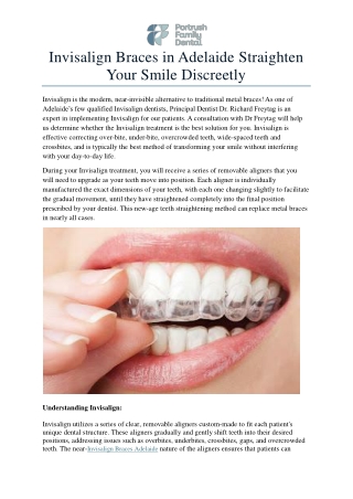 Invisalign Braces in Adelaide Straighten Your Smile Discreetly