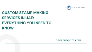 Custom Stamp Making Services in UAE: Everything You Need to Know