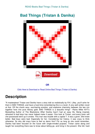 READ Books Bad Things (Tristan & Danika)