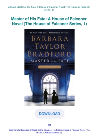 eBooks Master of His Fate A House of Falconer Novel (The House of Falconer Series  1)