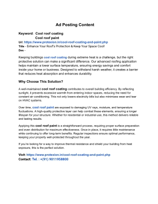 Enhance Your Roof’s Protection & Keep Your Space Cool!