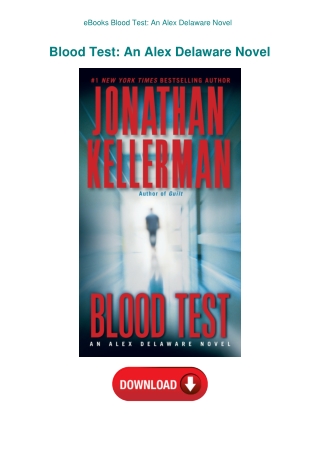 eBooks Blood Test An Alex Delaware Novel