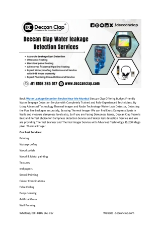 Water Leakage Detection Service near me mumbai