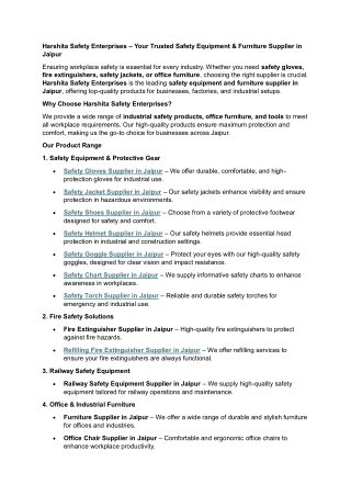 Top Safety Gloves Supplier in Jaipur – Premium Hand Protection