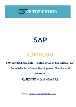 Why C_THR95_2411 Exam Dumps Are Changing the Game for SAP Professionals