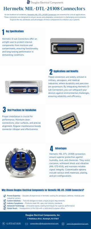 Hermetic MIL-DTL-24308 Connectors - Douglas Electrical
