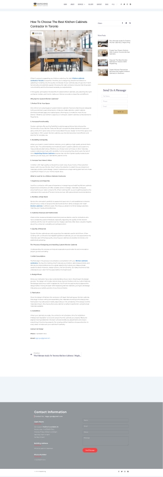 Best Kitchen Cabinets Contractor & Designer in Toronto