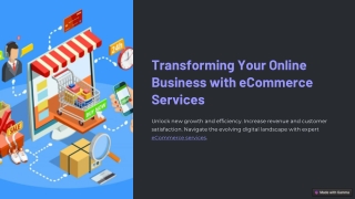 Transforming Your Online Business with eCommerce Services