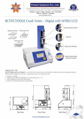 Edge Crush Tester – Ensuring Packaging Strength and Durability