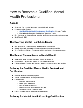 How to Become a Qualified Mental Health Professional