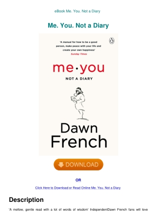 eBook Me. You. Not a Diary