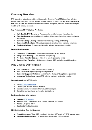 DTF Virginia_ Premium Direct-to-Film (DTF) Transfer Solutions