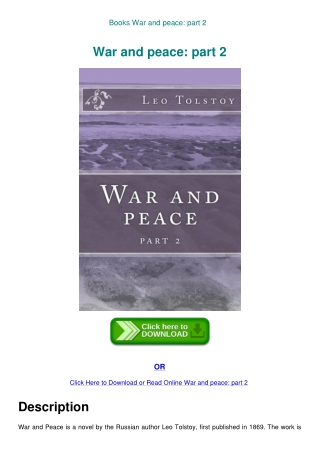 Books War and peace part 2