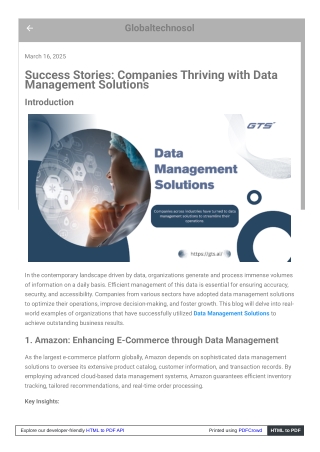Success Stories Companies Thriving with Data Management Solutions