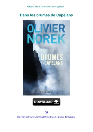 eBooks Dans les brumes de Capelans