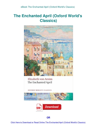 eBook The Enchanted April (Oxford World's Classics)