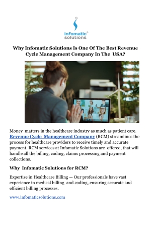 Why Infomatic Solutions Is One Of The Best Revenue Cycle Management Company In The USA_