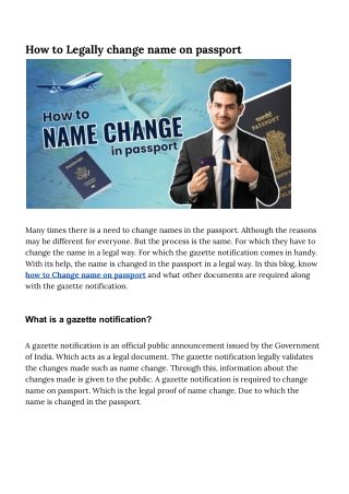 how to change name in passport