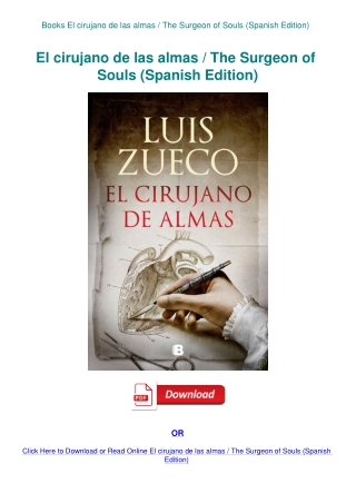 Books El cirujano de las almas  The Surgeon of Souls (Spanish Edition)