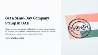 Get a Same-Day Company Stamp in UAE: Swift & Dependable Solutions