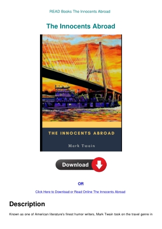 READ Books The Innocents Abroad