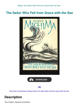 eBook The Sailor Who Fell from Grace with the Sea
