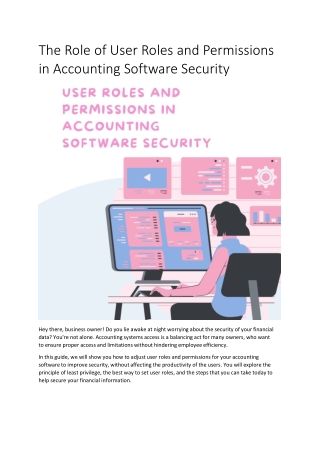 The Role of User Roles and Permissions in Accounting Software Security