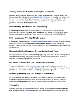 Astrology and Life Transformation_ Unlocking Your True Potential