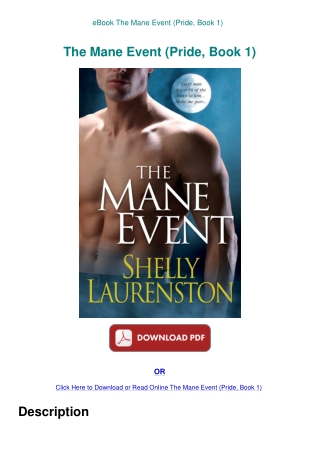 eBook The Mane Event (Pride  Book 1)