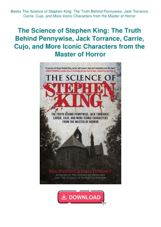 Books The Science of Stephen King The Truth Behind Pennywise  Jack Torrance  Carrie  Cujo  and More