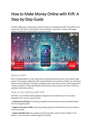 How to Make Money Online with KVR