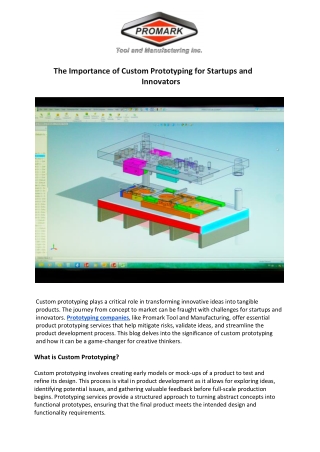 The Importance of Custom Prototyping for Startups and Innovators